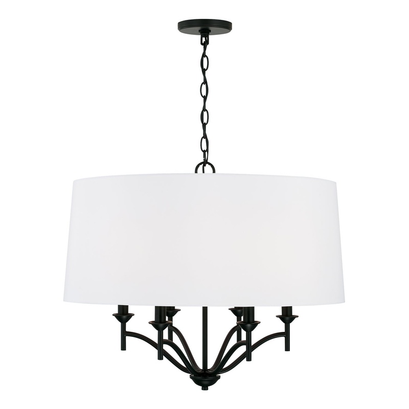 Peyton 6-Light Pendant in Matte Black