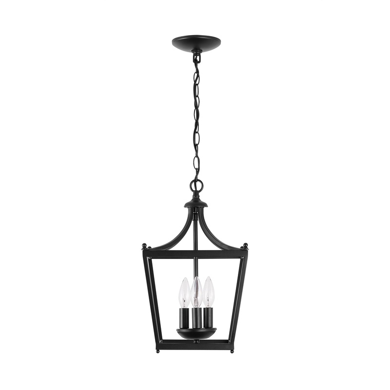 Stanton 3-Light Foyer Pendant in Matte Black