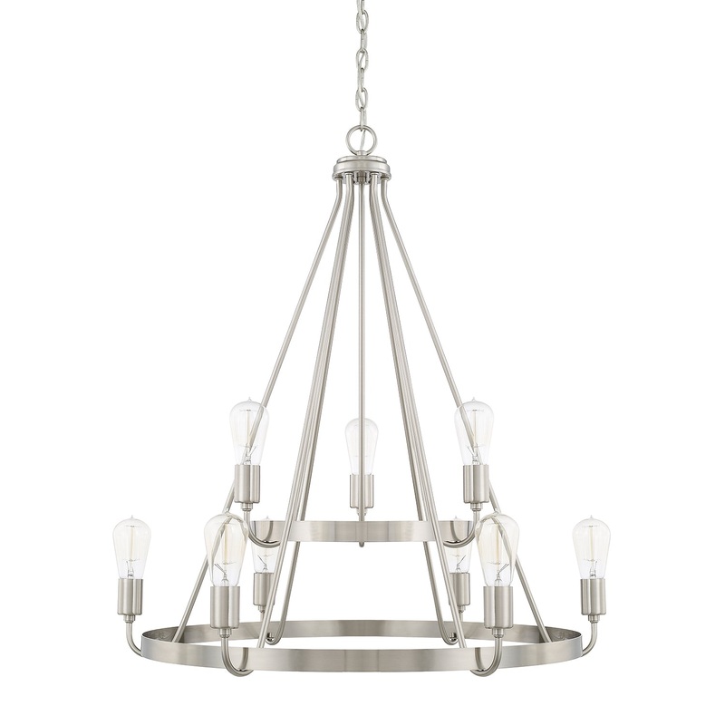 Tanner 9-Light Chandelier in Brushed Nickel