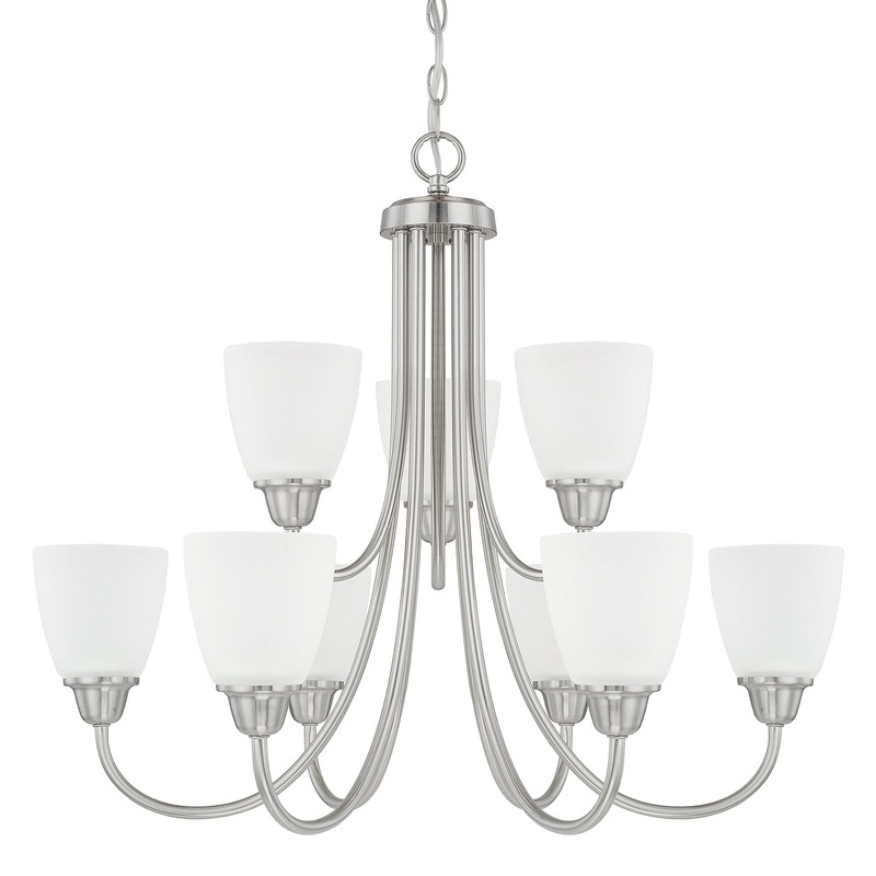 Trenton 9-Light Chandelier in Brushed Nickel