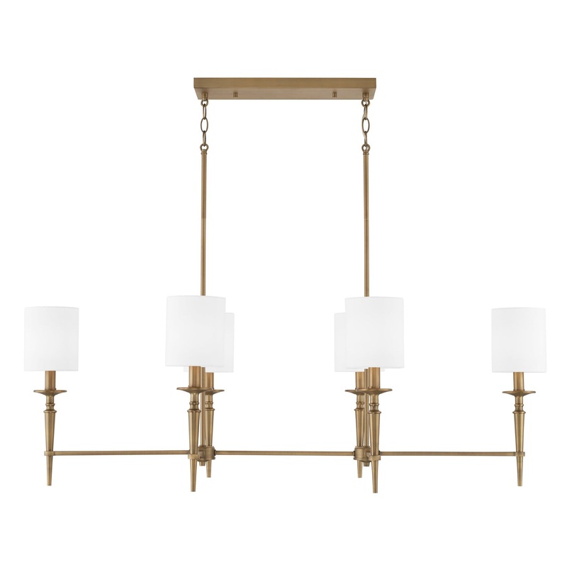 Abbie 6-Light Island Pendant in Aged Brass