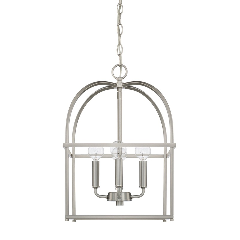 Aubrey 4-Light Foyer Pendant in Brushed Nickel