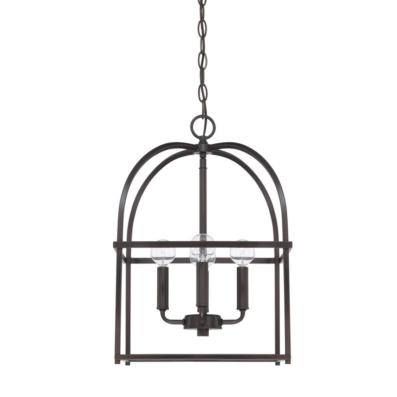 Aubrey 4-Light Foyer Pendant in Matte Black