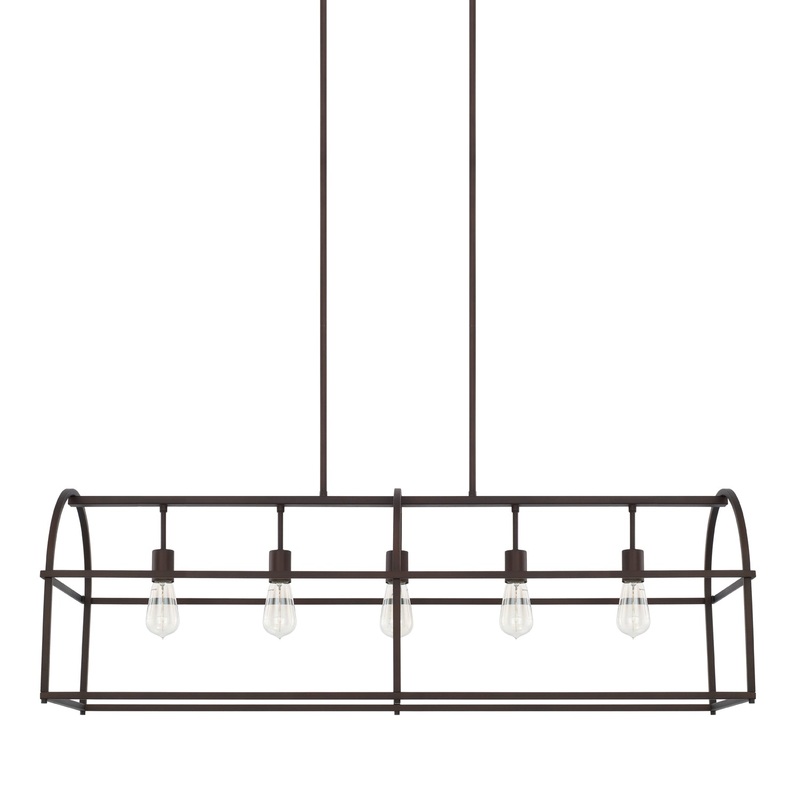 Aubrey 5-Light Island Pendant in Bronze