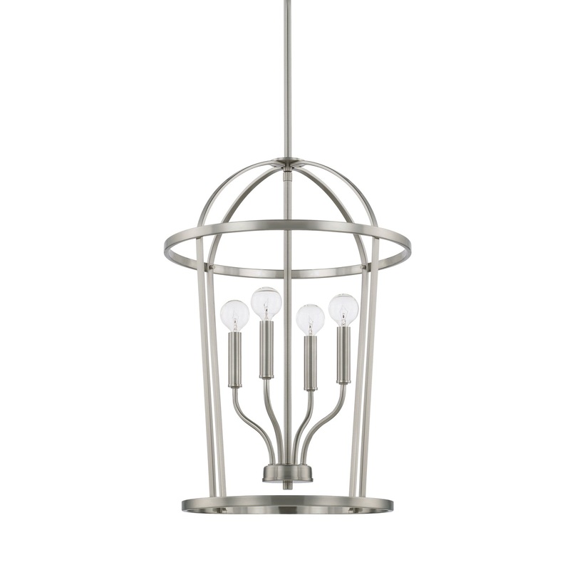 Greyson 4-Light Foyer Pendant in Brushed Nickel