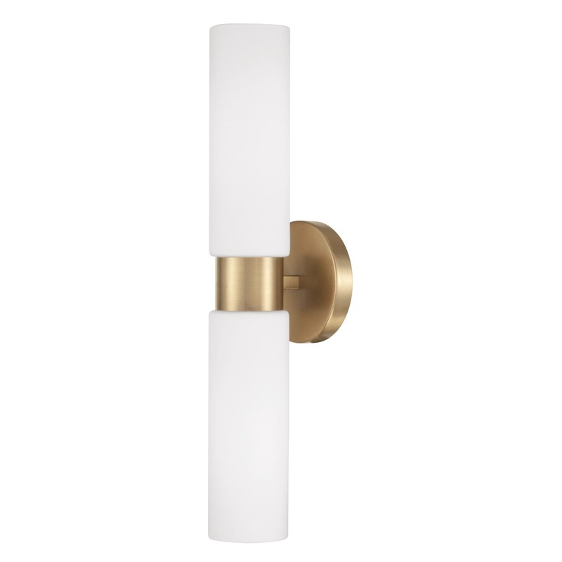 Theo 2-Light Wall Sconce in Aged Brass