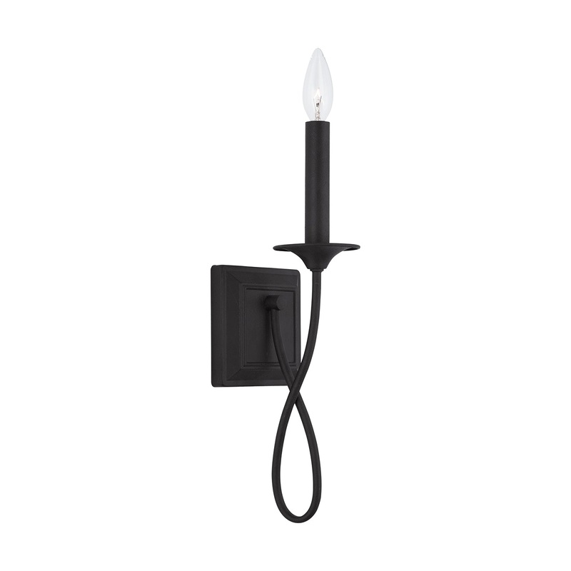 Vincent 1-Light Wall Sconce in Black Iron