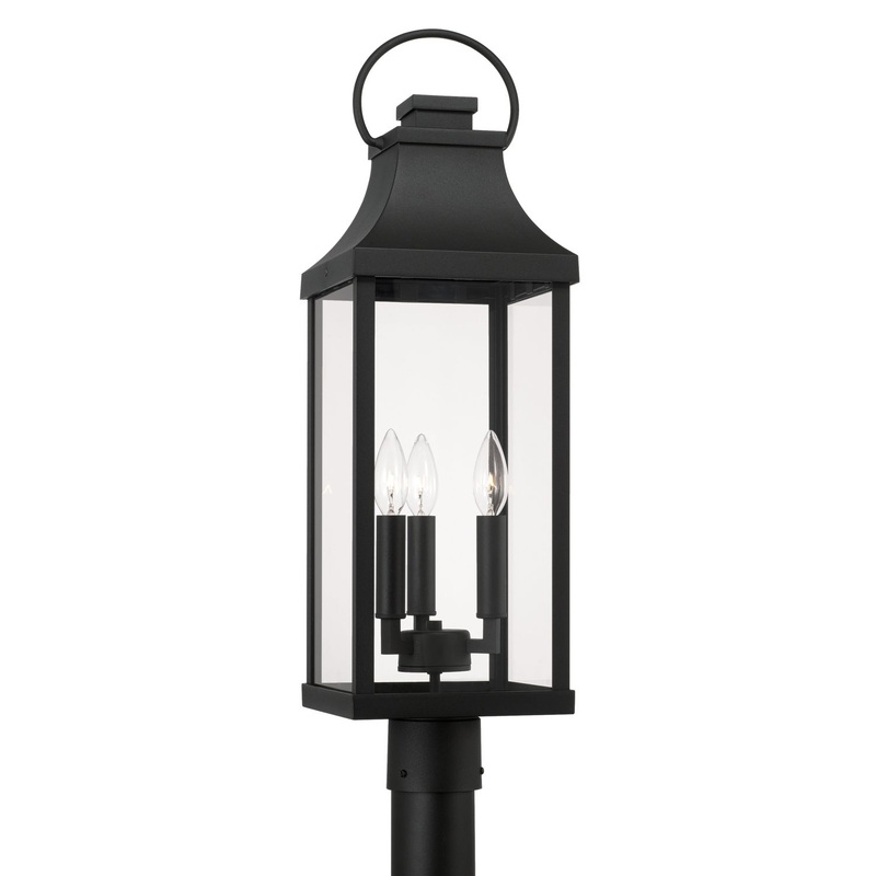 Bradford 3-Light Outdoor Post Lantern in Black
