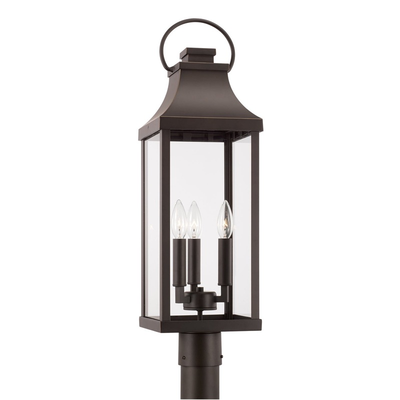 Bradford 3-Light Outdoor Post Lantern in Oiled Bronze