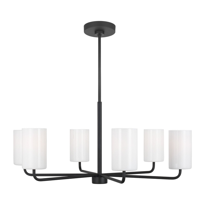 Rhett 6-Light Chandelier in Midnight Black