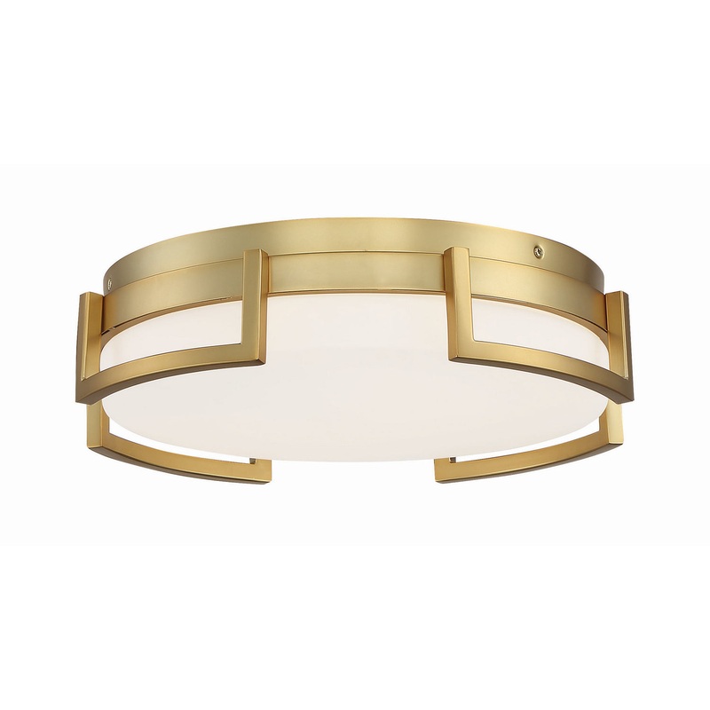 Bezel Set LED Flush Mount in Honey Gold