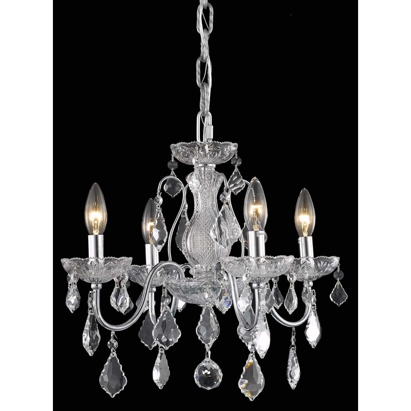Calista 4-Light Pendant in Chrome with Clear Royal Cut Crystal