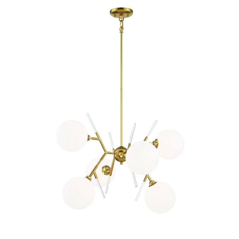 Polares 6-Light Chandelier in Honey Gold