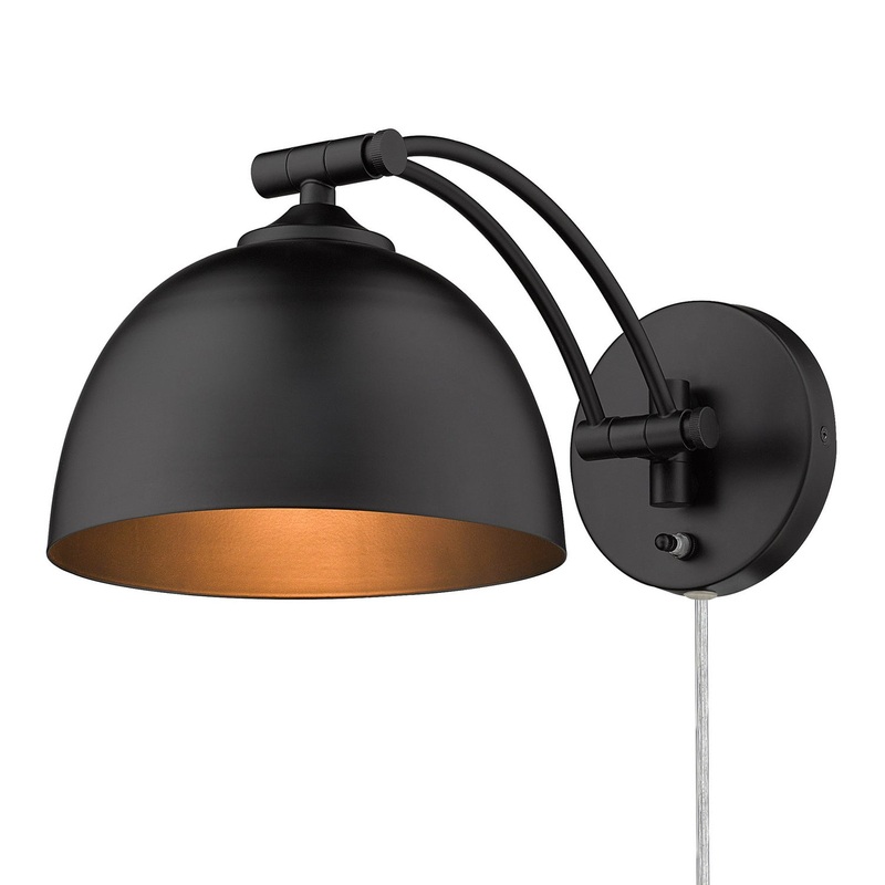 Rey 1-Light Articulating Wall Sconce in Matte Black with Matte Black Shade