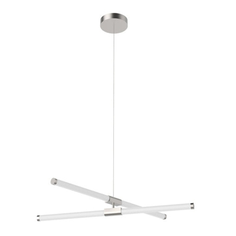 Akari LED Chandelier in Brushed Nickel