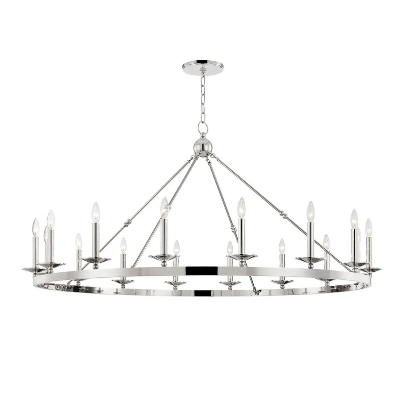 Allendale 16 Light Chandelier in Polished Nickel