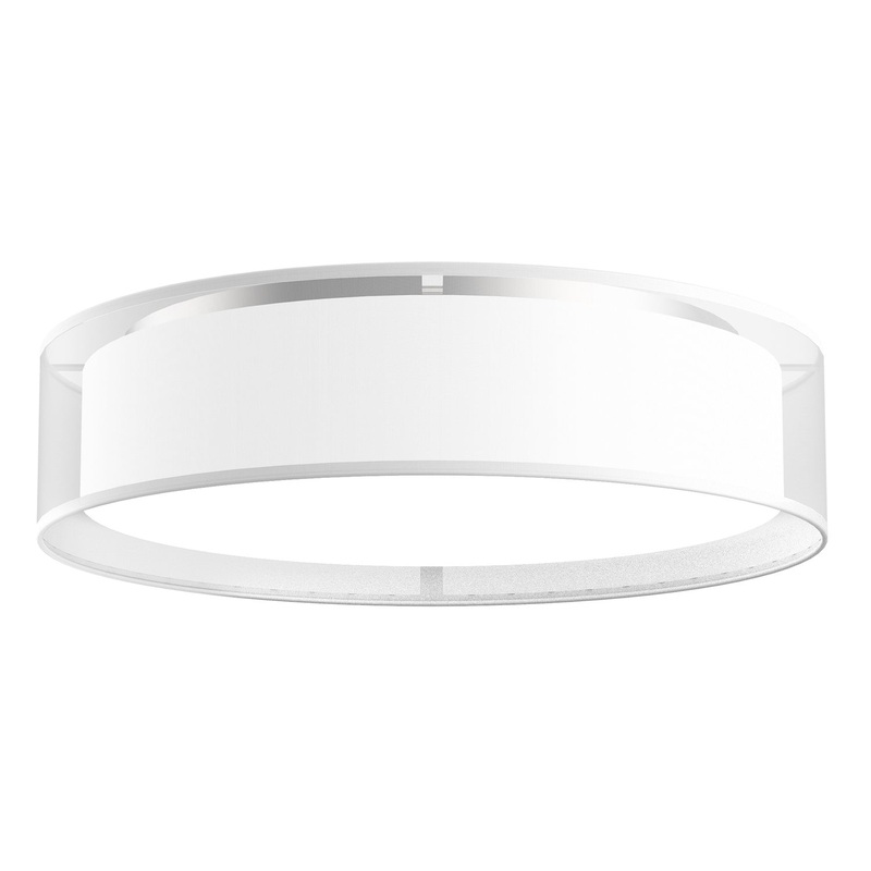 Dalton LED Flush Mount in White Organza