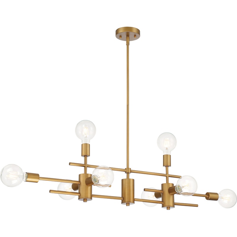 Delphi 8-Light Island Pendant in Aged Gold