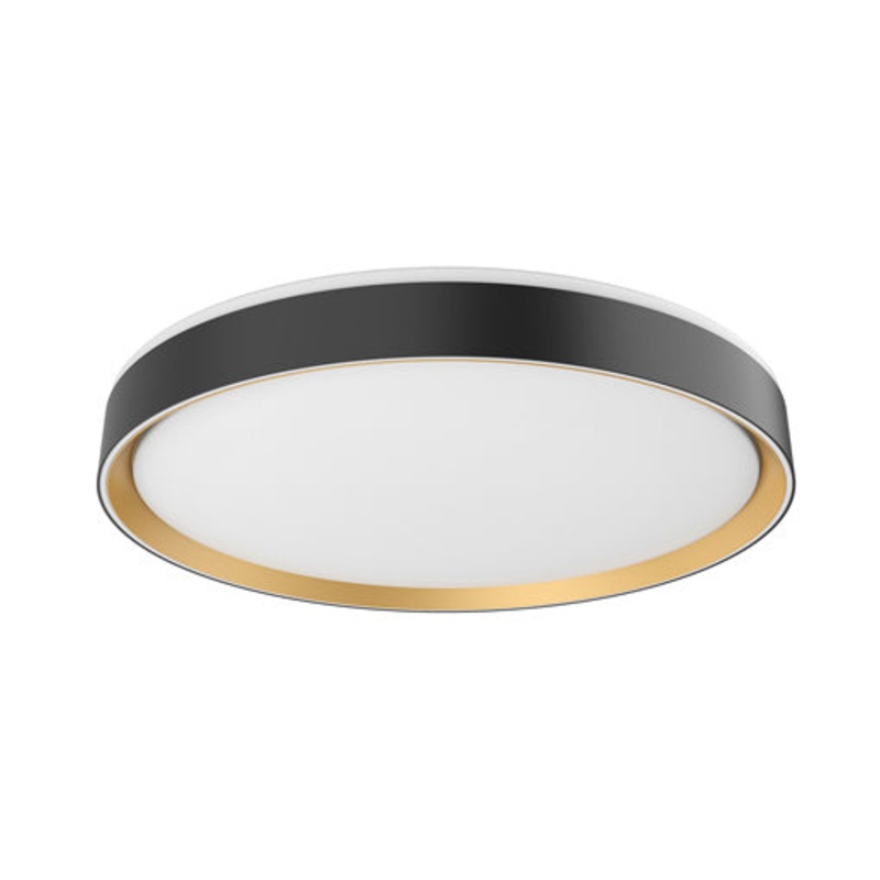 Essex LED Flush Mount in Black & Gold