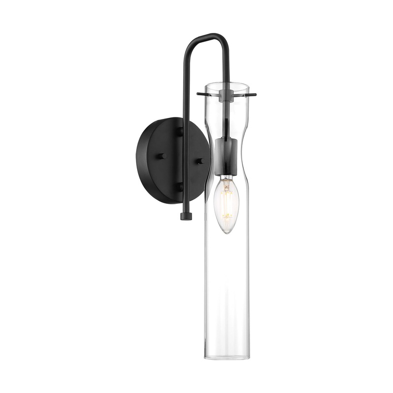 Spyglass 1-Light Wall Sconce in Black