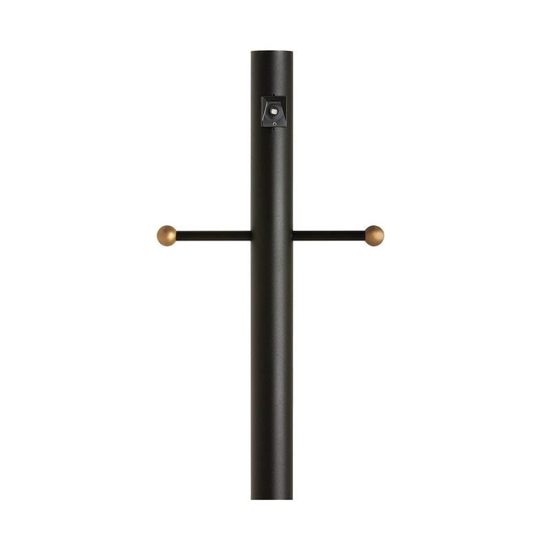 Outdoor Aluminum Post with Ladder Rest and Photo Cell