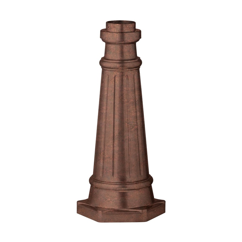 Outdoor Post Base in Copper Oxide