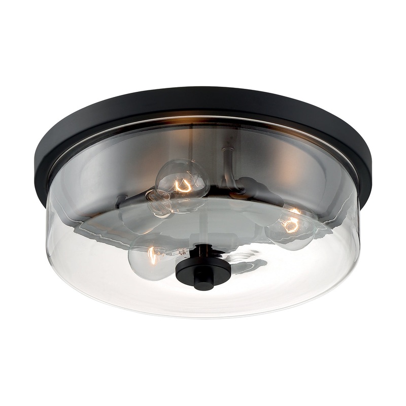 Sommerset 3-Light Flush Mount in Matte Black