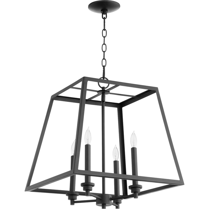 Transitional Pendant in Textured Black