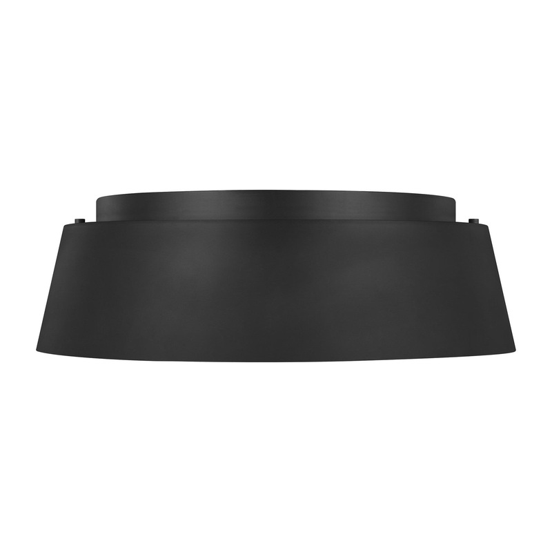 Asher 3-Light Flush Mount in Midnight Black