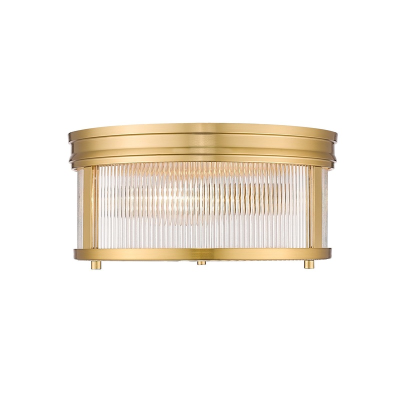 Carnaby 2-Light Flush Mount in Modern Gold
