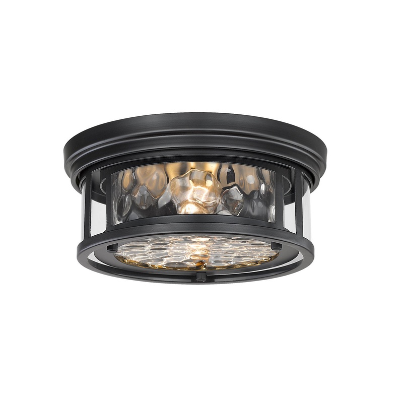 Clarion 2-Light Flush Mount in Matte Black