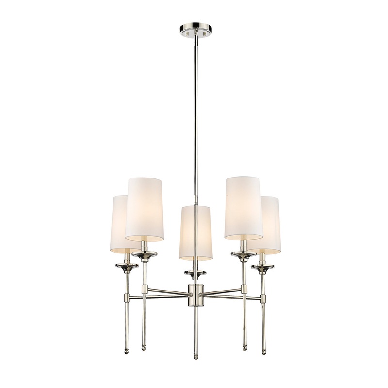 Emily 5-Light Chandelier in Polished Nickel