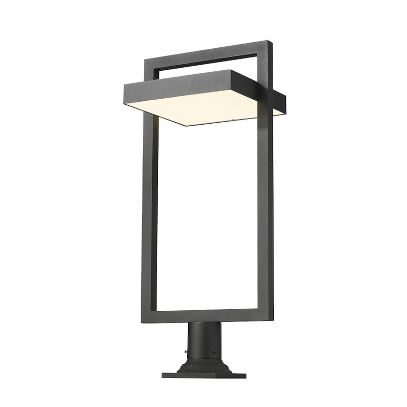 Luttrel LED Outdoor Pier Mounted Fixture in Black