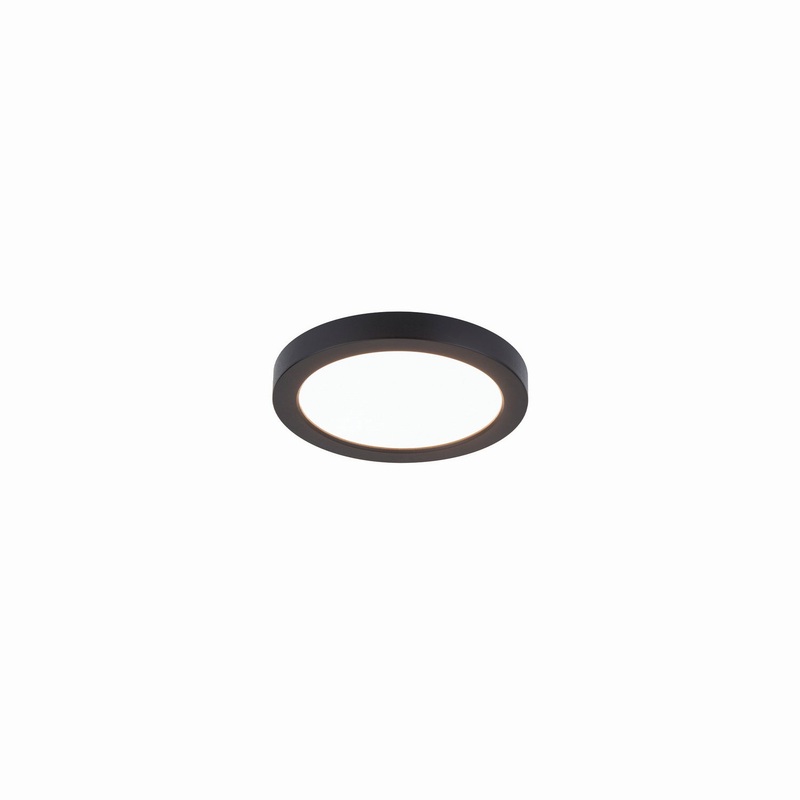Round LED Flush Mount in Black