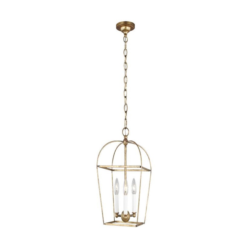 Stonington 3-Light Mini Lantern in Antique Gild