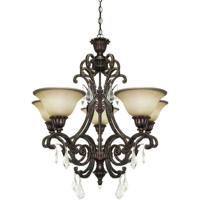 Florence Chandelier in Multi Tone Bronze