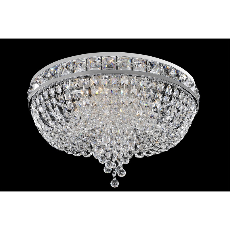 Modern Cascata 18" Flush Mount in Chrome