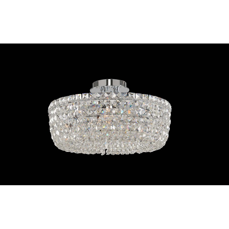 Modern Cesano 18" Semi-Flush Mount in Chrome