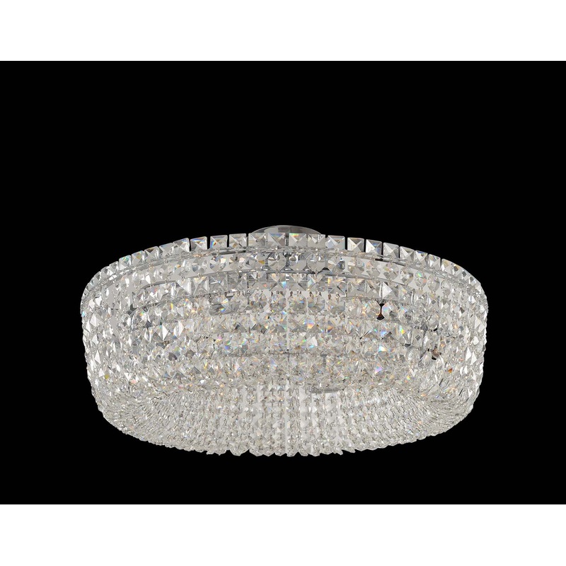 Modern Cesano 24" Semi-Flush Mount in Chrome