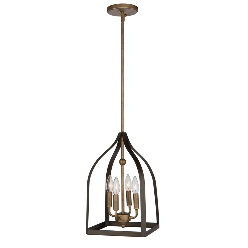 Worthington Chandelier in Oil Rubbed Bronze & Antique Gold
