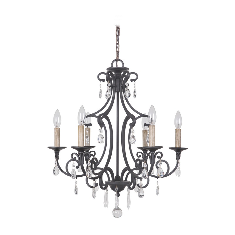 Bentley 6-Light Chandelier in Matte Black