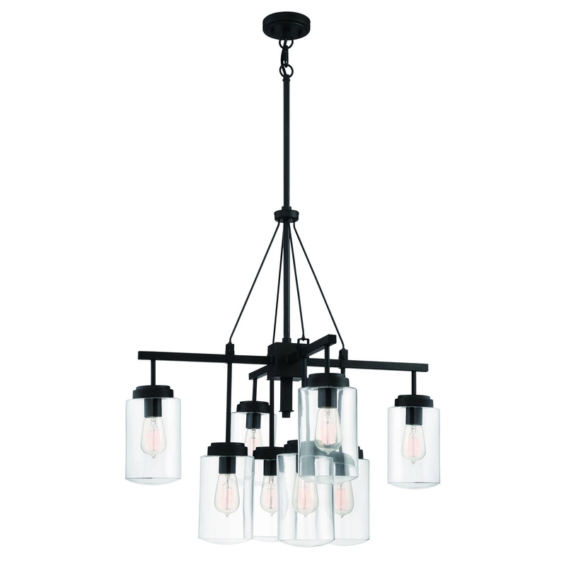 Crosspoint 8-Light Outdoor Chandelier in Espresso
