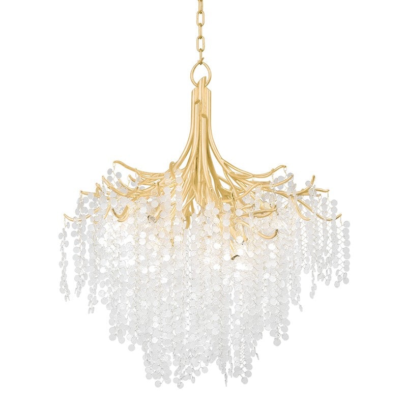 Genoa 9-Light Chandelier in Gold Leaf