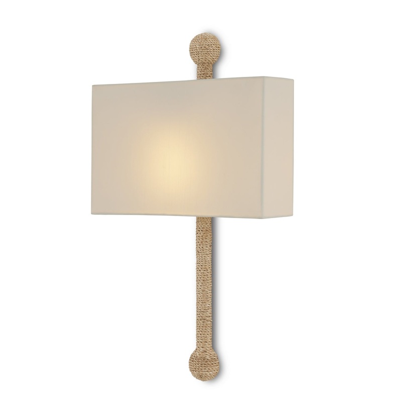 Senegal 1-Light Wall Sconce in Beige & Natural Rope