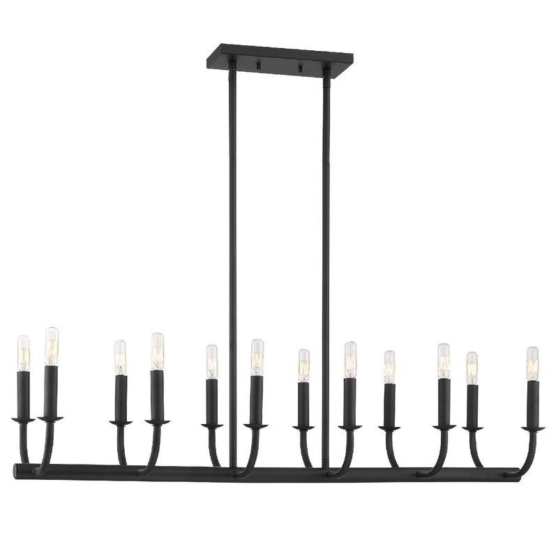 Bailey 12-Light Chandelier in Matte Black