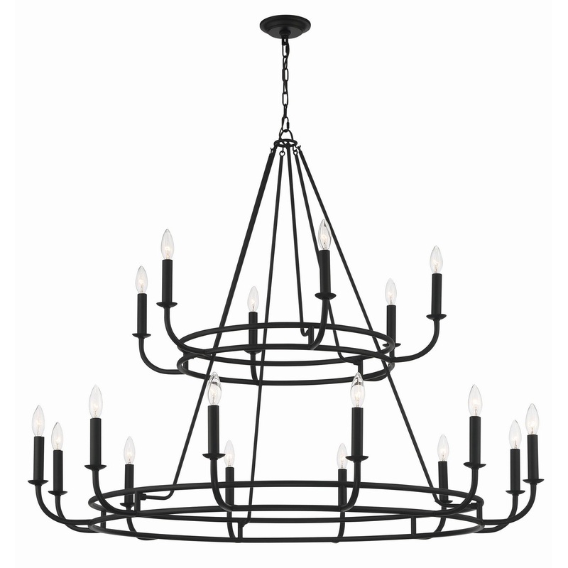 Bailey 18-Light Chandelier in Matte Black