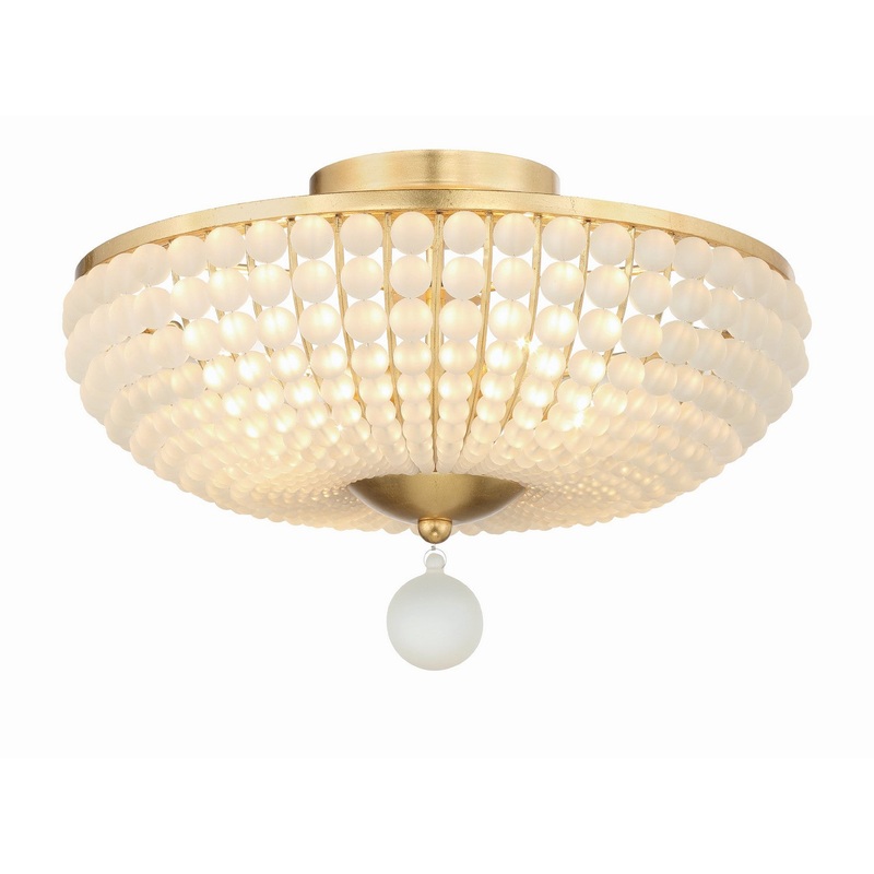 Bella 4-Light Ceiling Mount in Antique Gold
