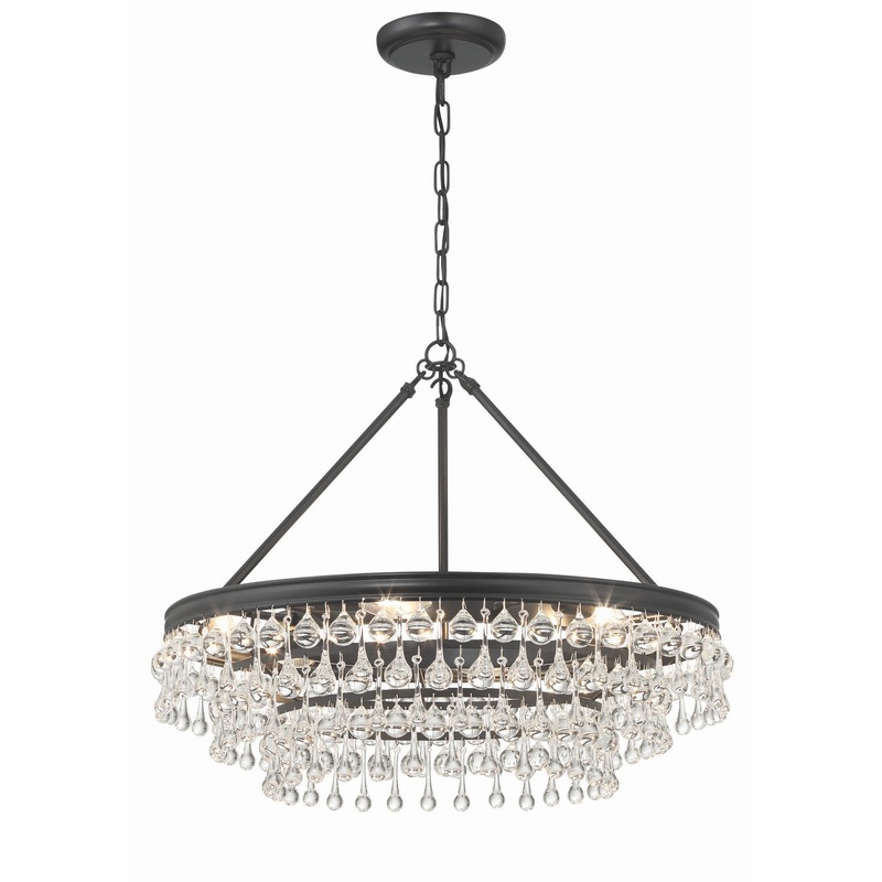 Calypso 6-Light Chandelier in Matte Black