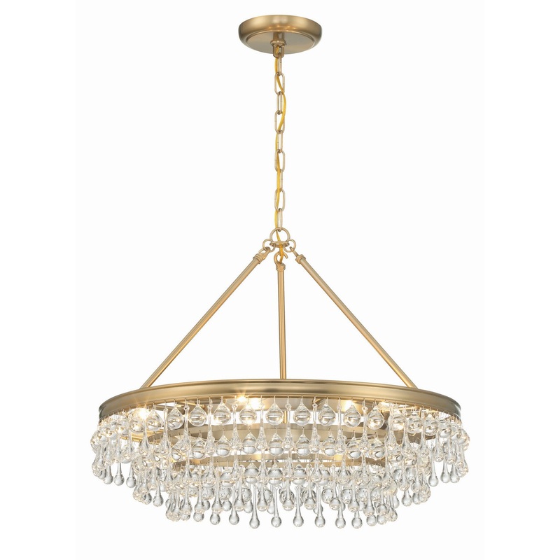 Calypso 6-Light Chandelier in Vibrant Gold