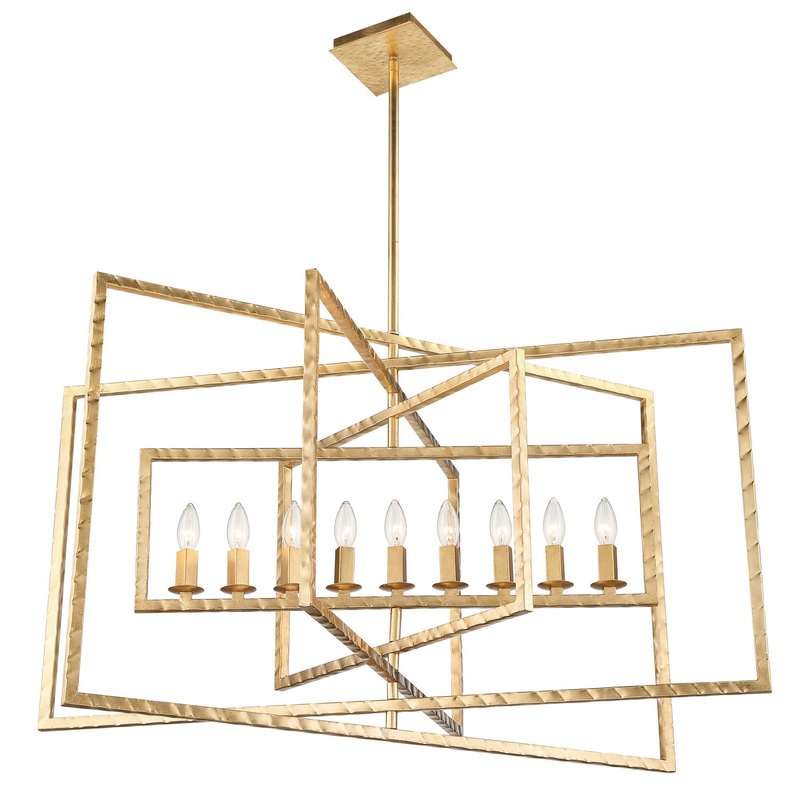 Capri 9-Light Chandelier in Antique Gold